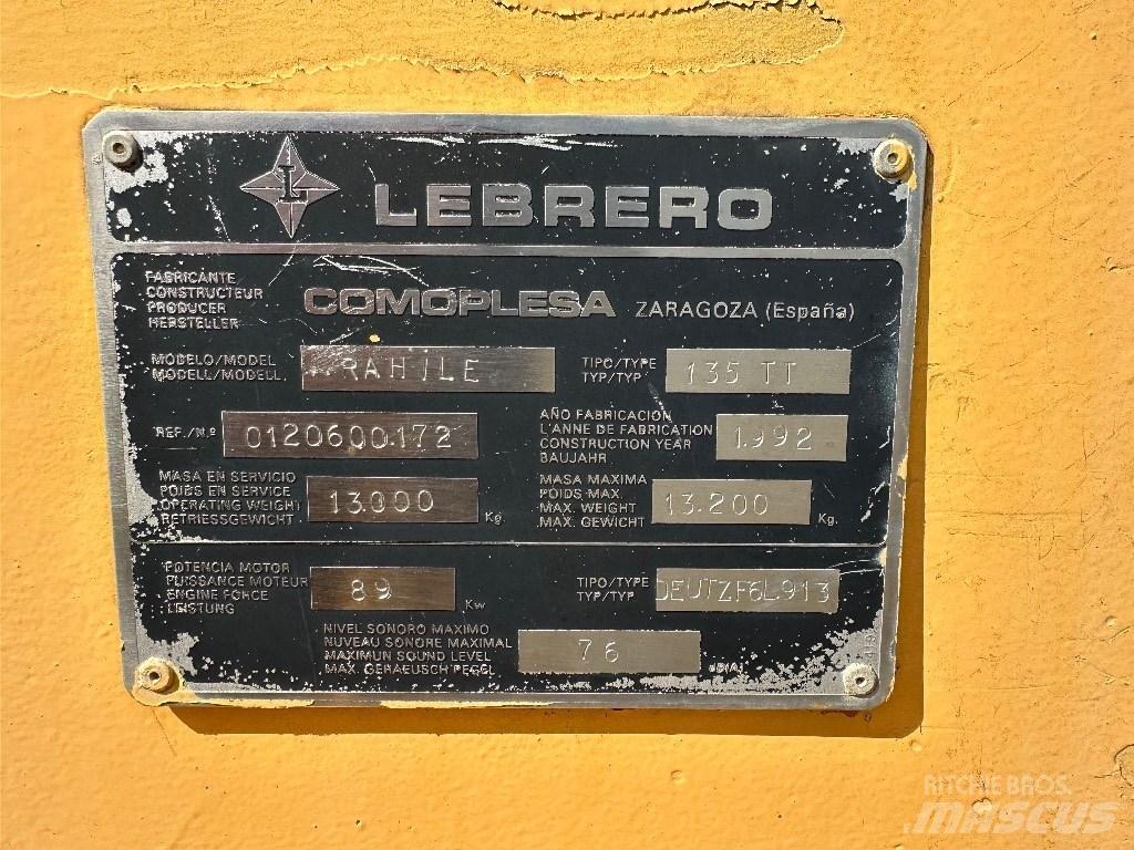 Lebrero 135 TT Valjci sa jednim bubnjem