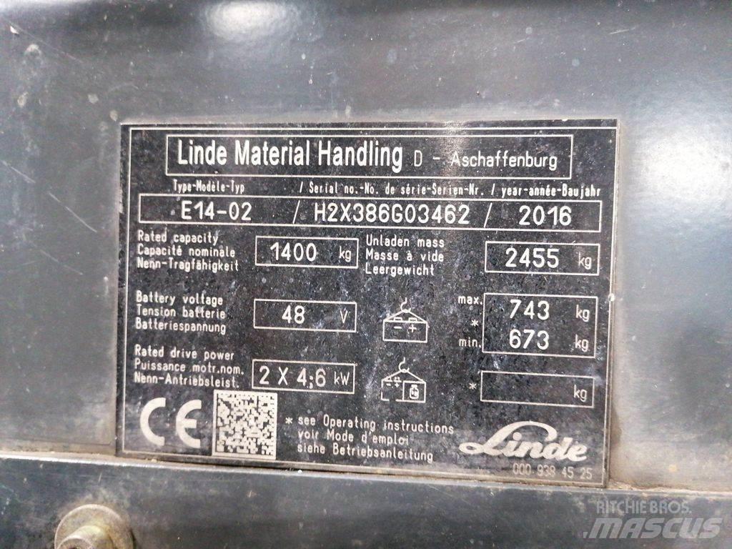 Linde E14-02 Električni viljuškari