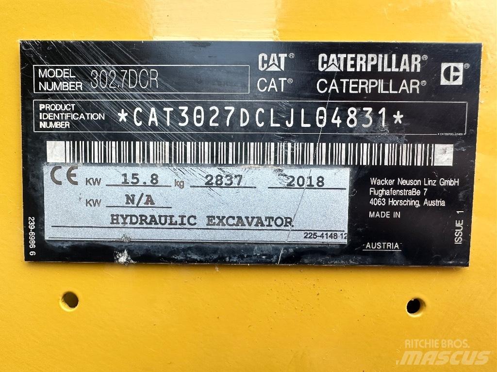 CAT 302.7D CR Mini bageri < 7t