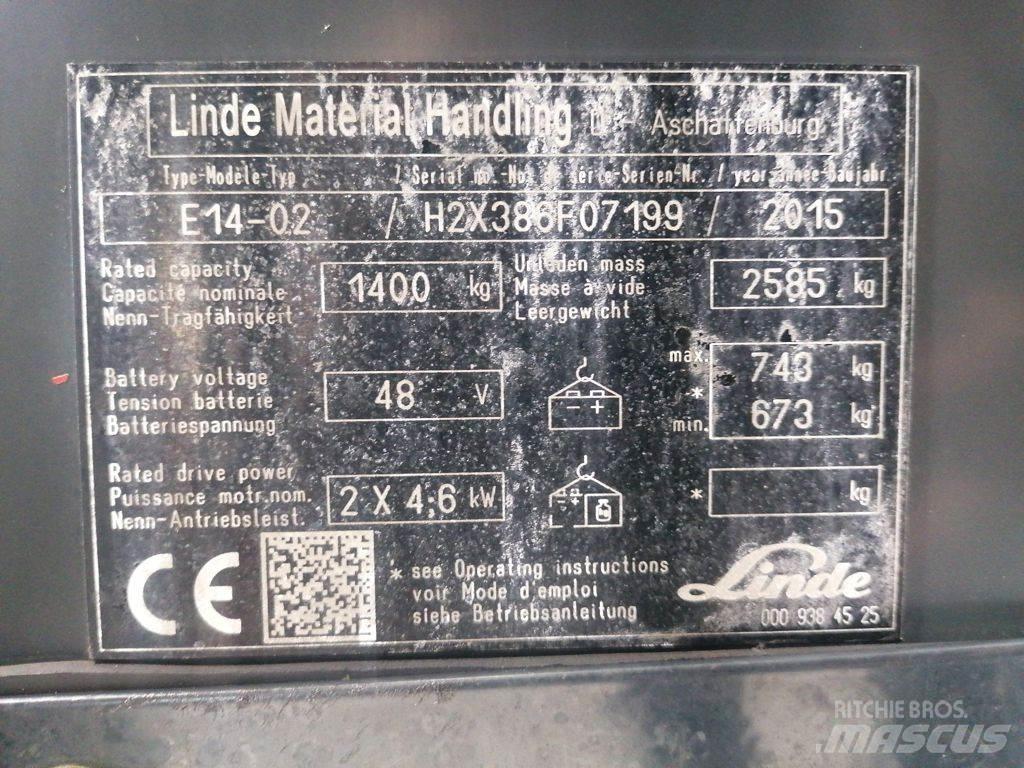 Linde E14-02 Električni viljuškari