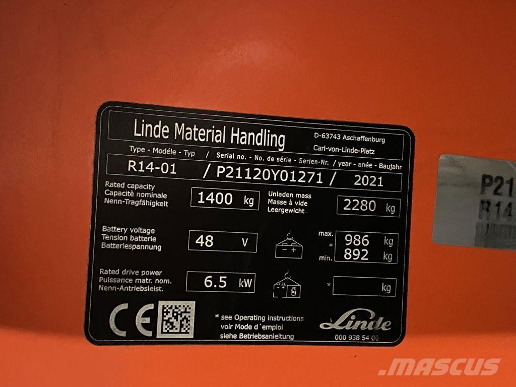 Linde R14-01 Viljuškari sa pomičnim stupom