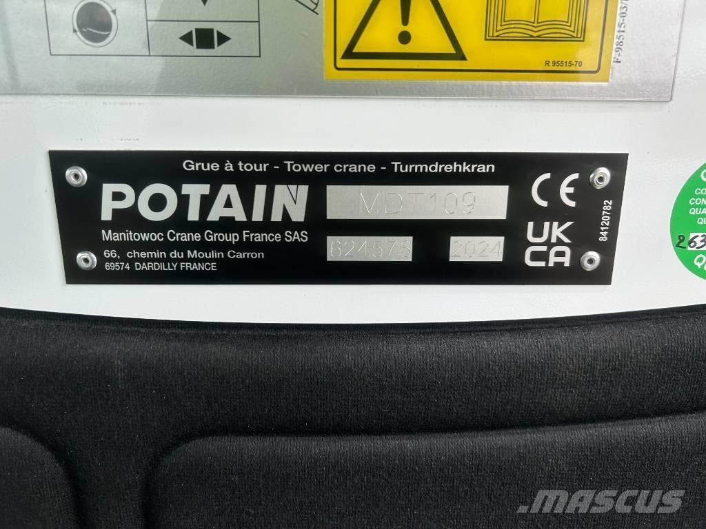Potain MDT109 Kranovi tornjevi