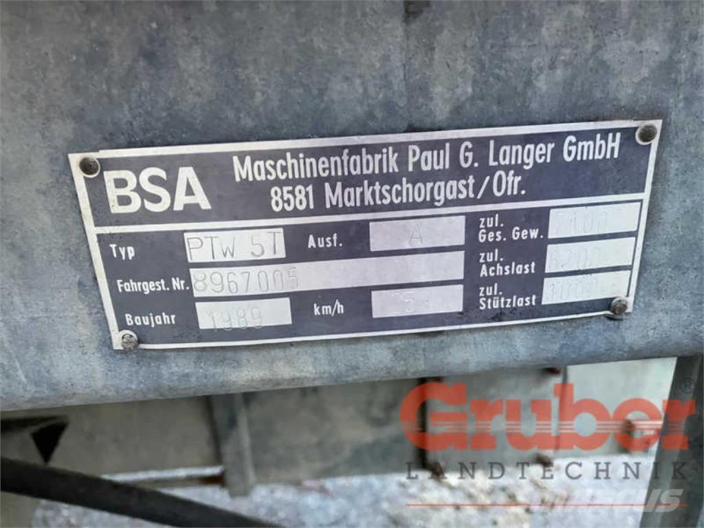 BSA PTW 5 T Cisterne za djubrivo