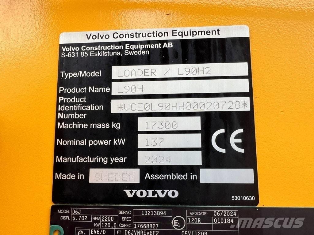 Volvo L90H2 Utovarivači na točkove