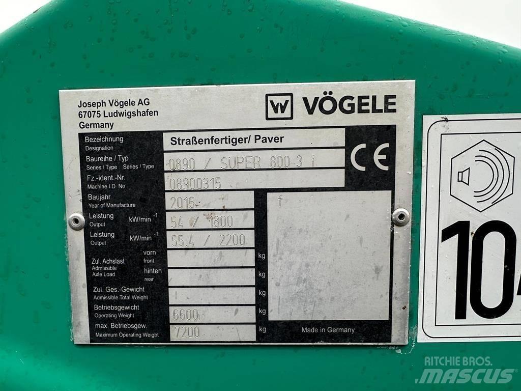 Vögele Super 800 -3i Asfaltni finišeri