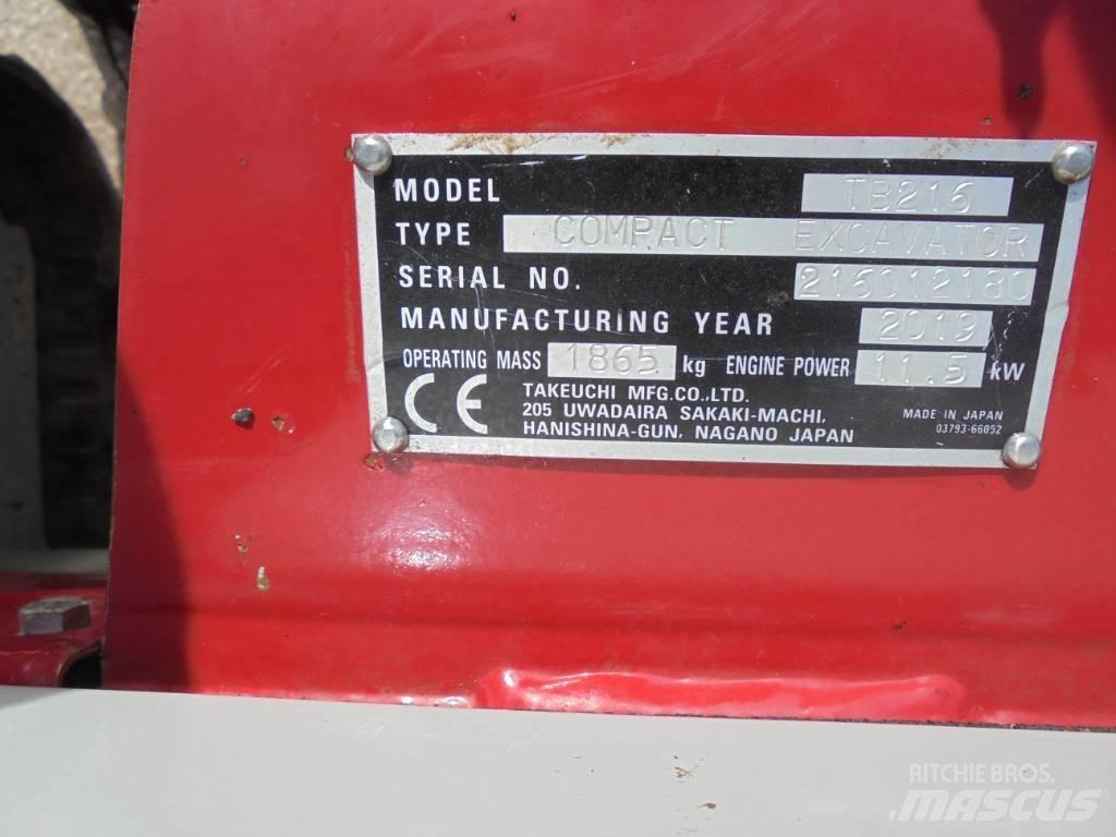Takeuchi TB216 Mini bageri < 7t