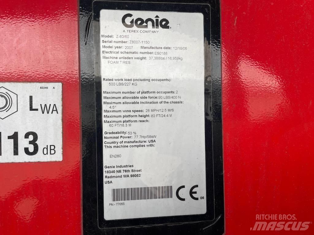 Genie Z 80/60 Zglobne podizne platforme