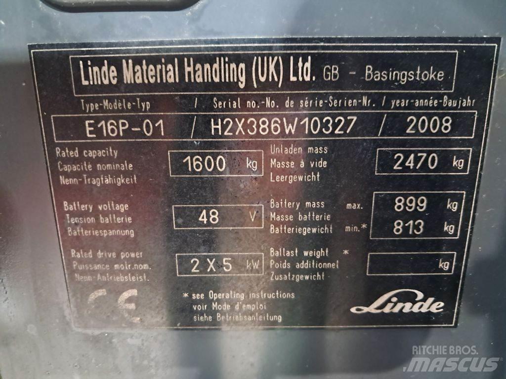 Linde E16P-01 Električni viljuškari