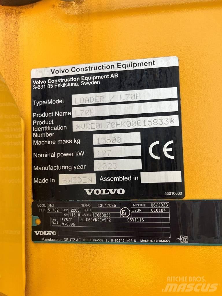 Volvo L70H Utovarivači na točkove