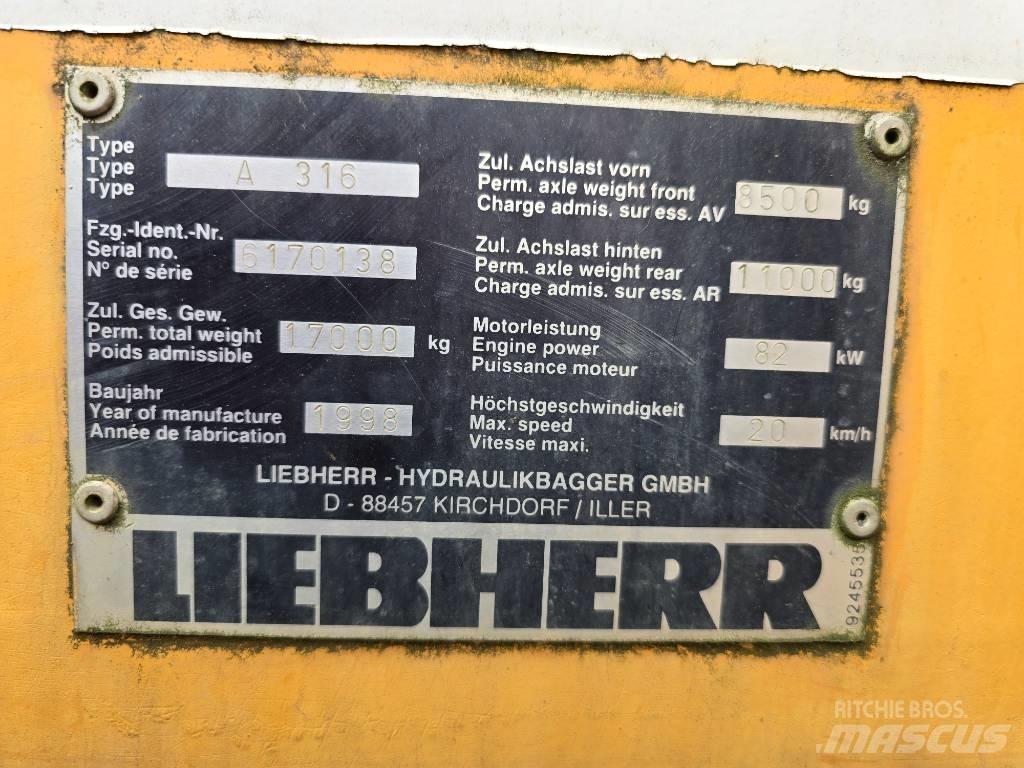 Liebherr A 316 Bageri točkaši
