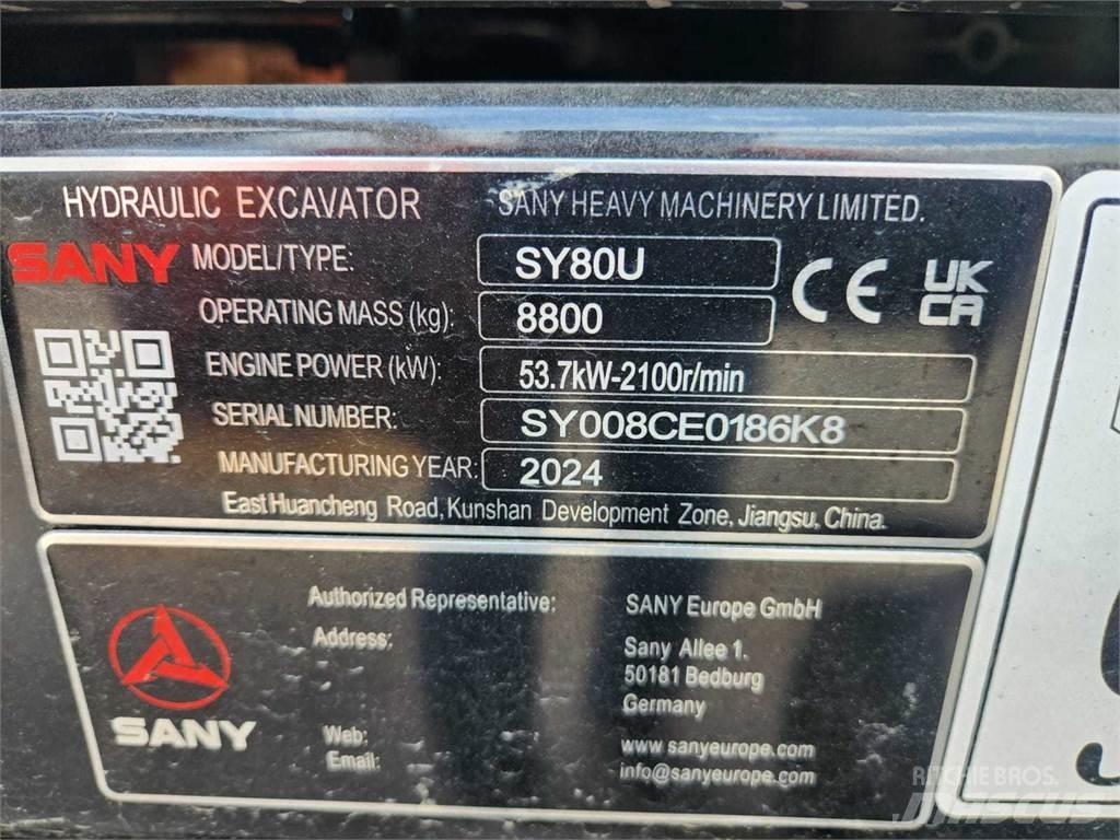 Sany SY80U Midi bageri 7t – 12t