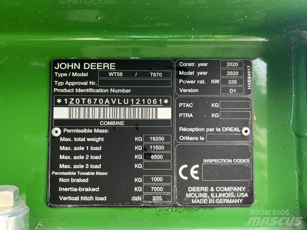 John Deere T670I Kombajni
