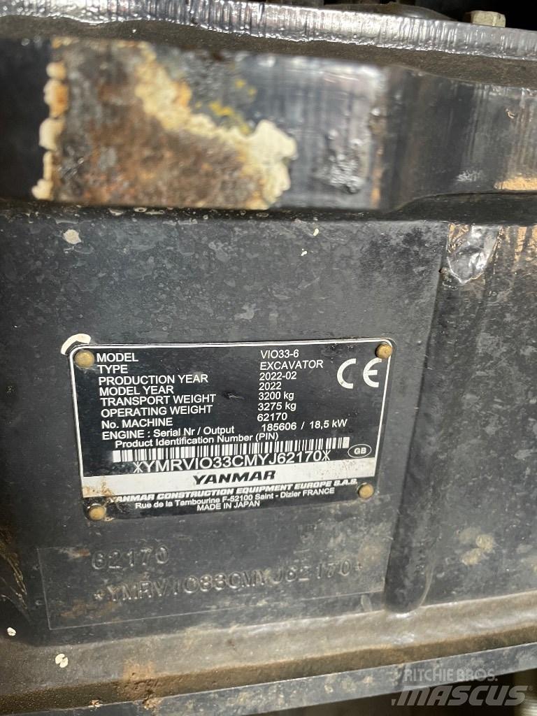Yanmar Vio 33 Mini bageri < 7t