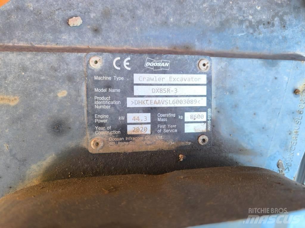 Doosan DX 85 R-3 Midi bageri 7t – 12t