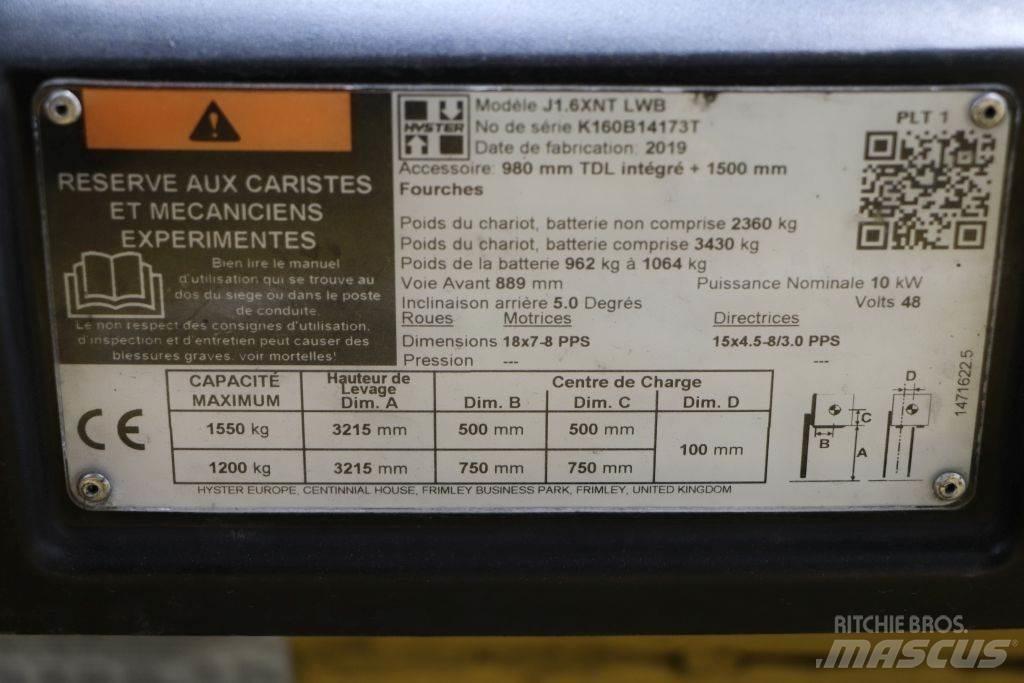 Hyster J1.6XNT Električni viljuškari