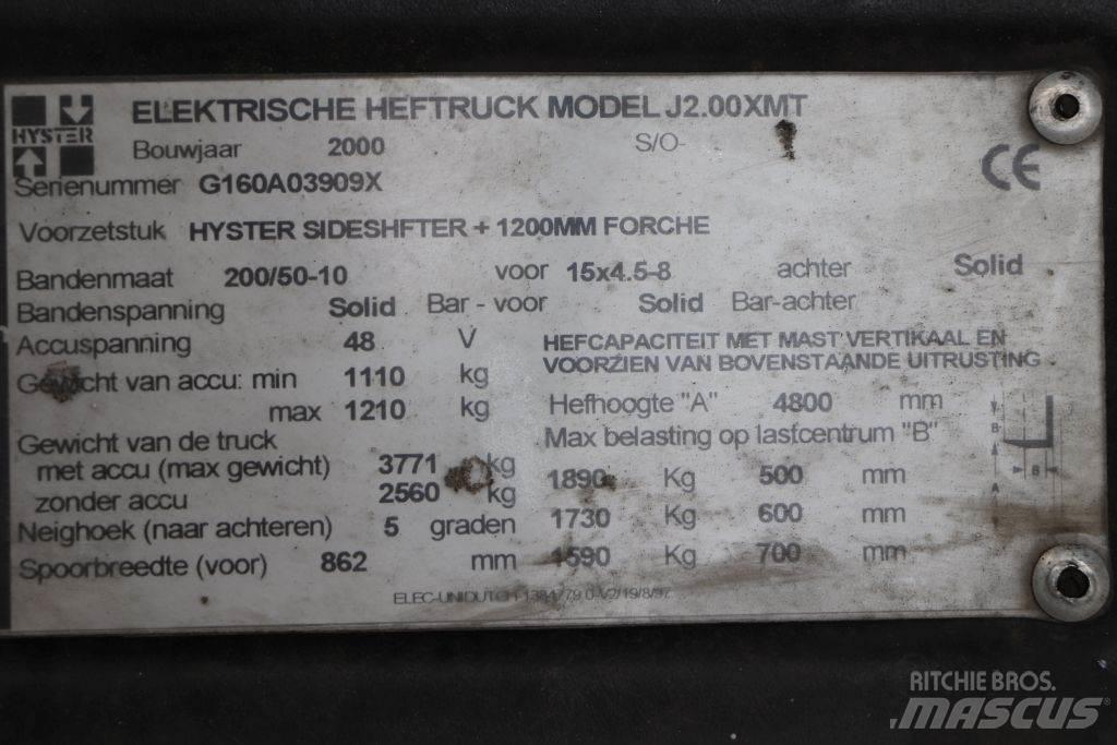 Hyster J2.00XMT Električni viljuškari