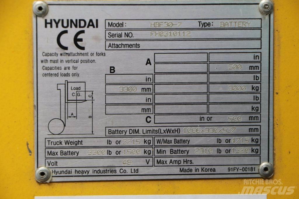 Hyundai HBF30-7 Električni viljuškari