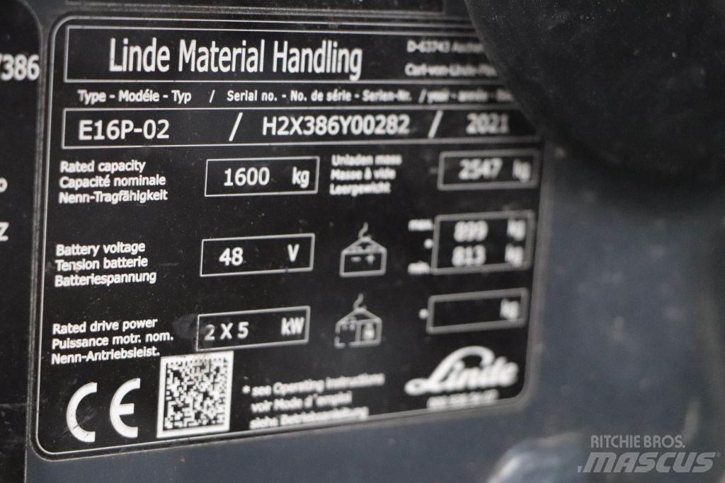 Linde E16P-02 Električni viljuškari