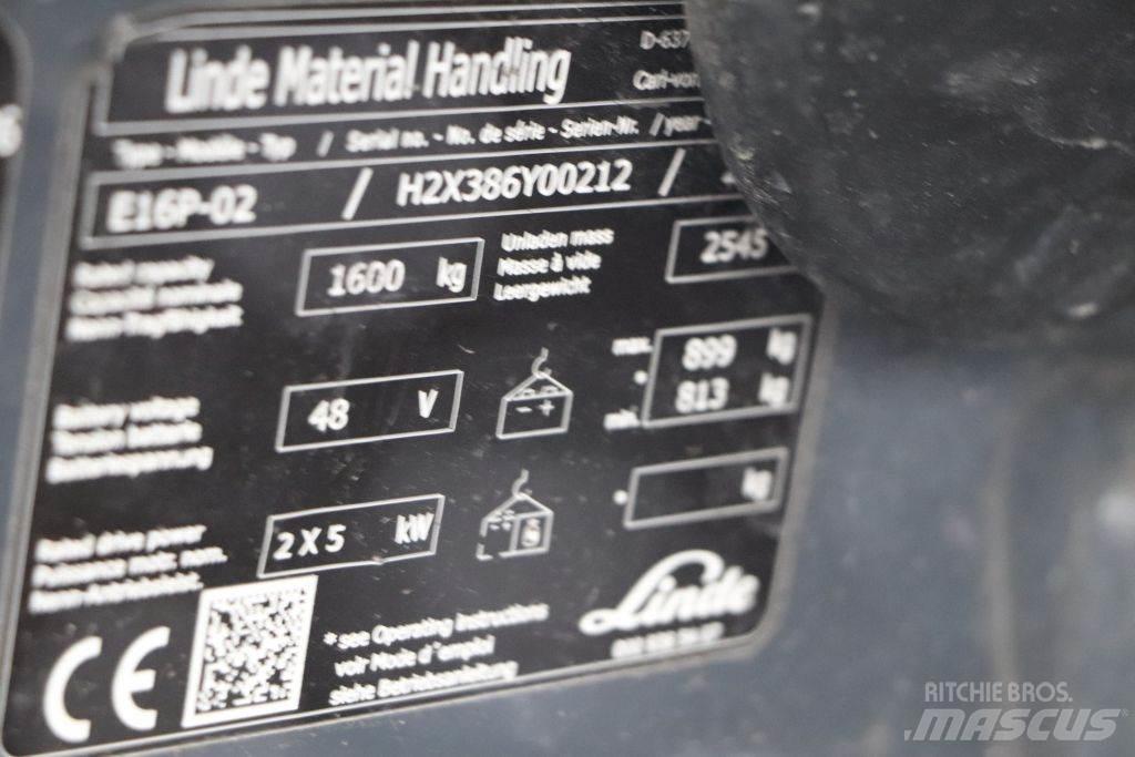 Linde E16P-02 Električni viljuškari