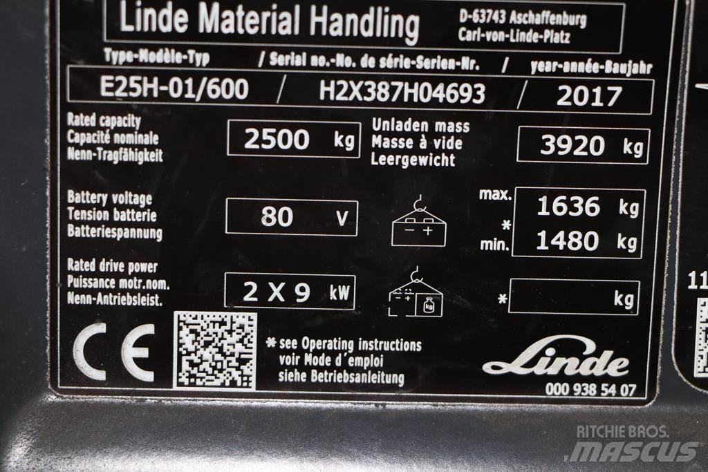 Linde E25H-01/600 Električni viljuškari