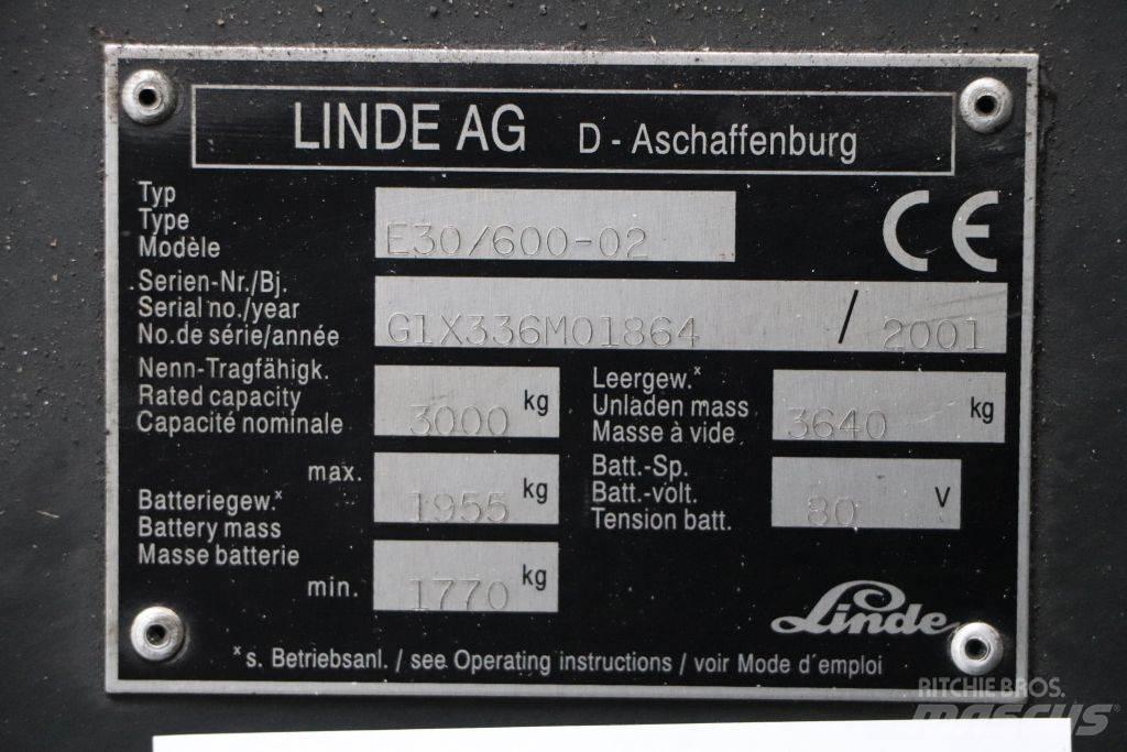 Linde E30/600-02 Električni viljuškari