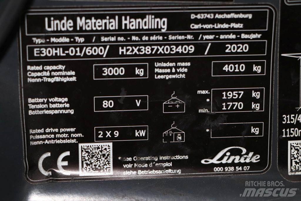 Linde E30HL-01/600 Električni viljuškari