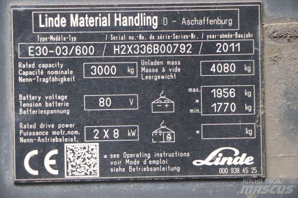 Linde E30S-03/600 Električni viljuškari