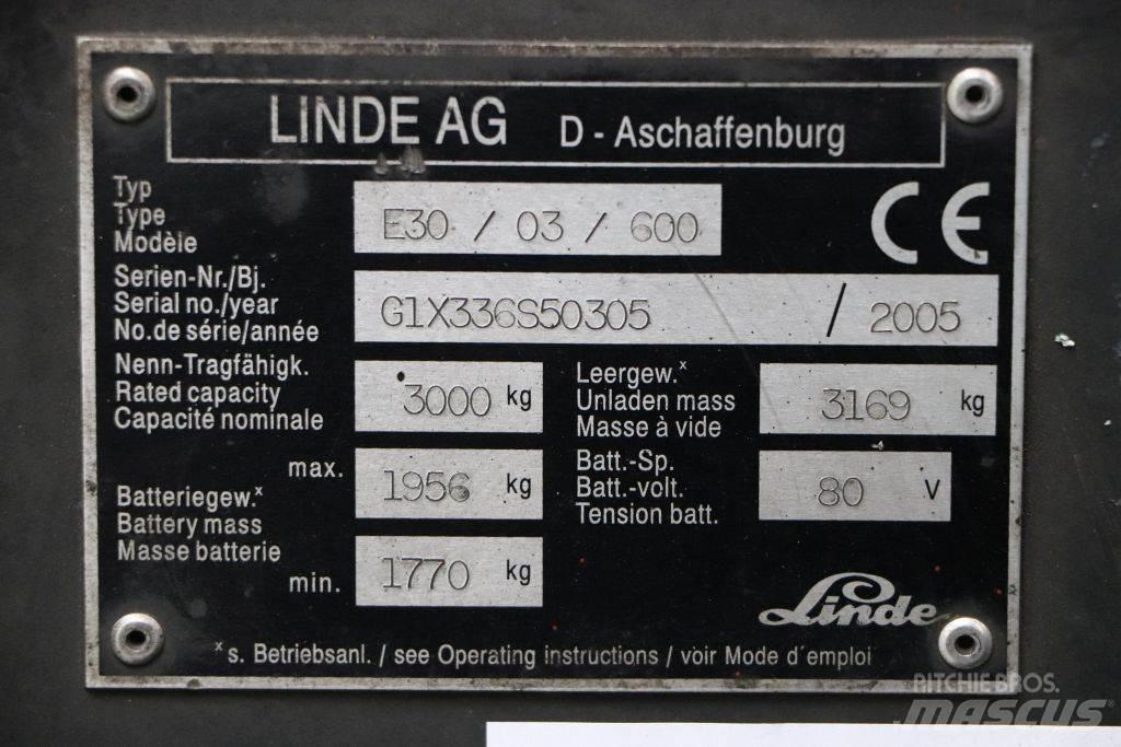 Linde E30S-03/600 Električni viljuškari