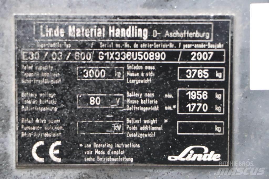 Linde E30S-03/600 Električni viljuškari