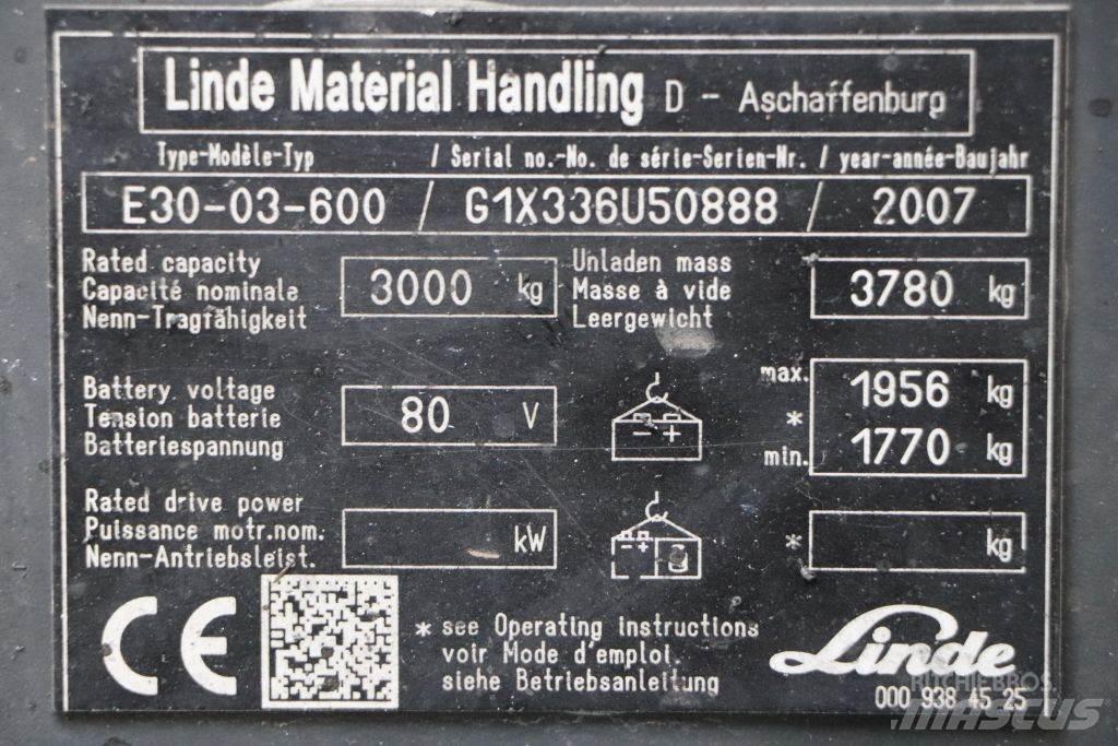 Linde E30S-03/600 Električni viljuškari