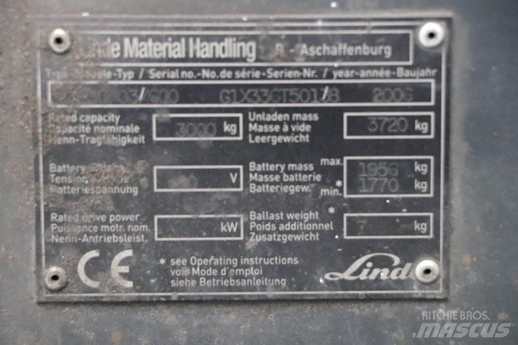 Linde E30S-03/600 Električni viljuškari