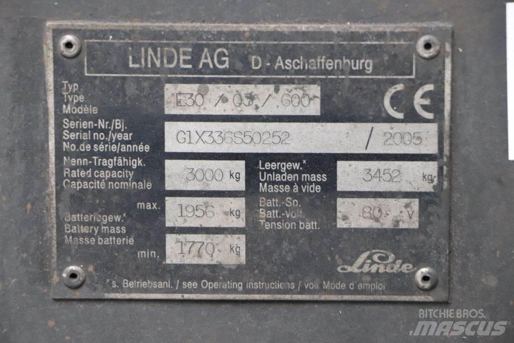 Linde E30S-03/600 Električni viljuškari