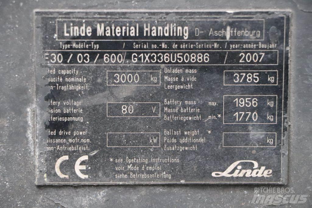 Linde E30S-03/600 Električni viljuškari