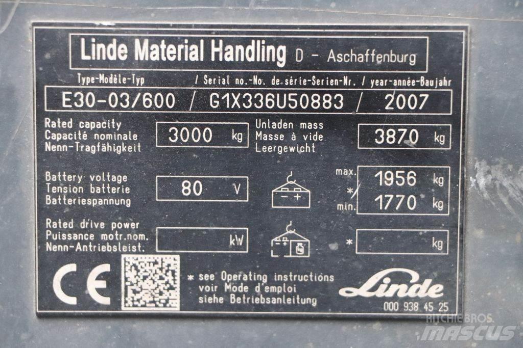 Linde E30S-03/600 Električni viljuškari