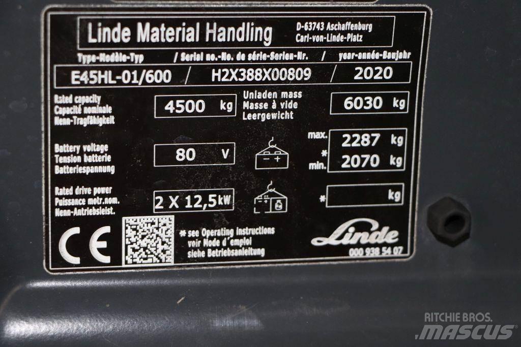 Linde E45HL-01/600 Električni viljuškari
