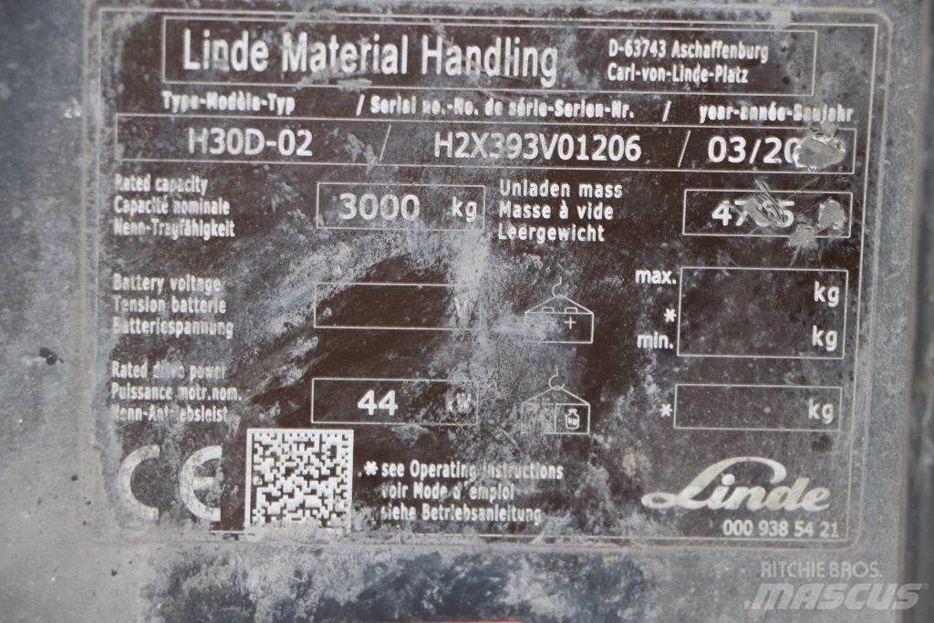 Linde H30D-02 Dizelski viljuškari