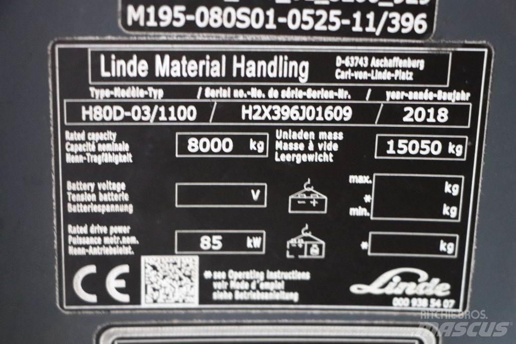 Linde H80D-03/1100 Dizelski viljuškari