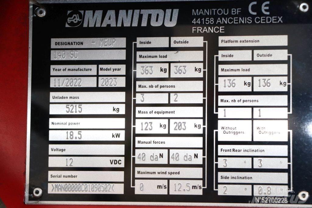 Manitou 140 SC Makazaste platforme