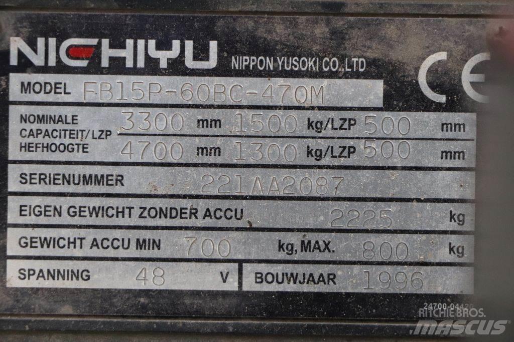 Nichiyu FB15P-60BC Električni viljuškari