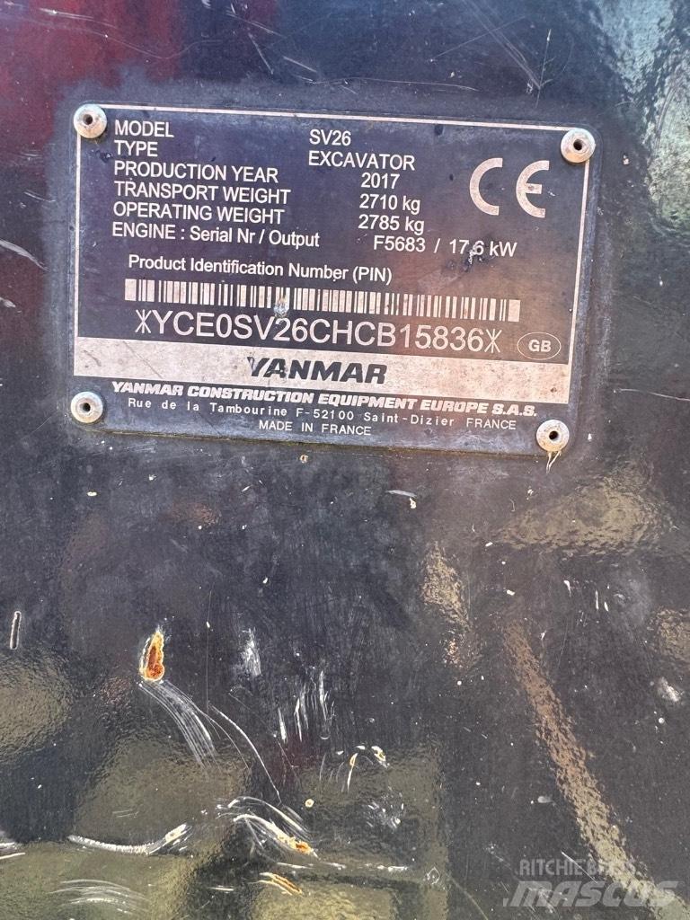 Yanmar SV 26 Mini bageri < 7t