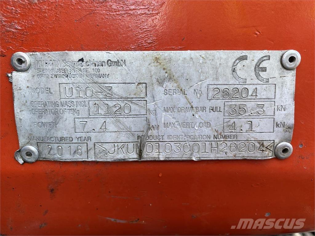 Kubota U10-3 Bageri točkaši