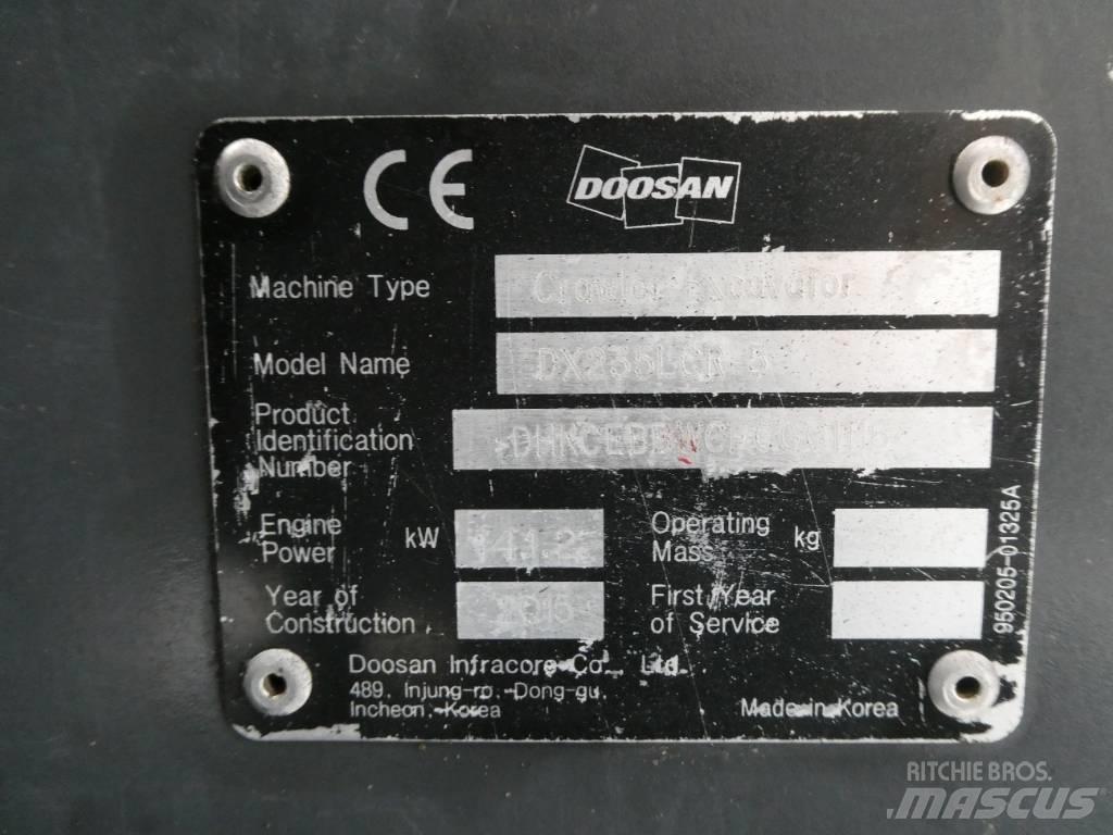 Doosan DX 235 LCR-5 Bageri guseničari