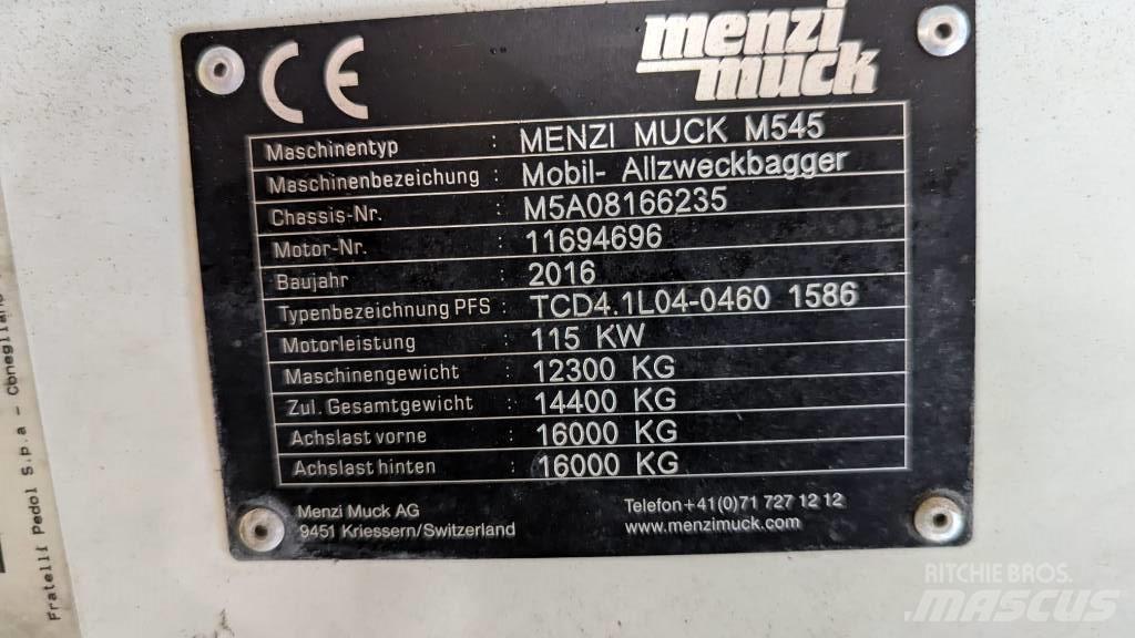 Menzi Muck M545 Bageri točkaši