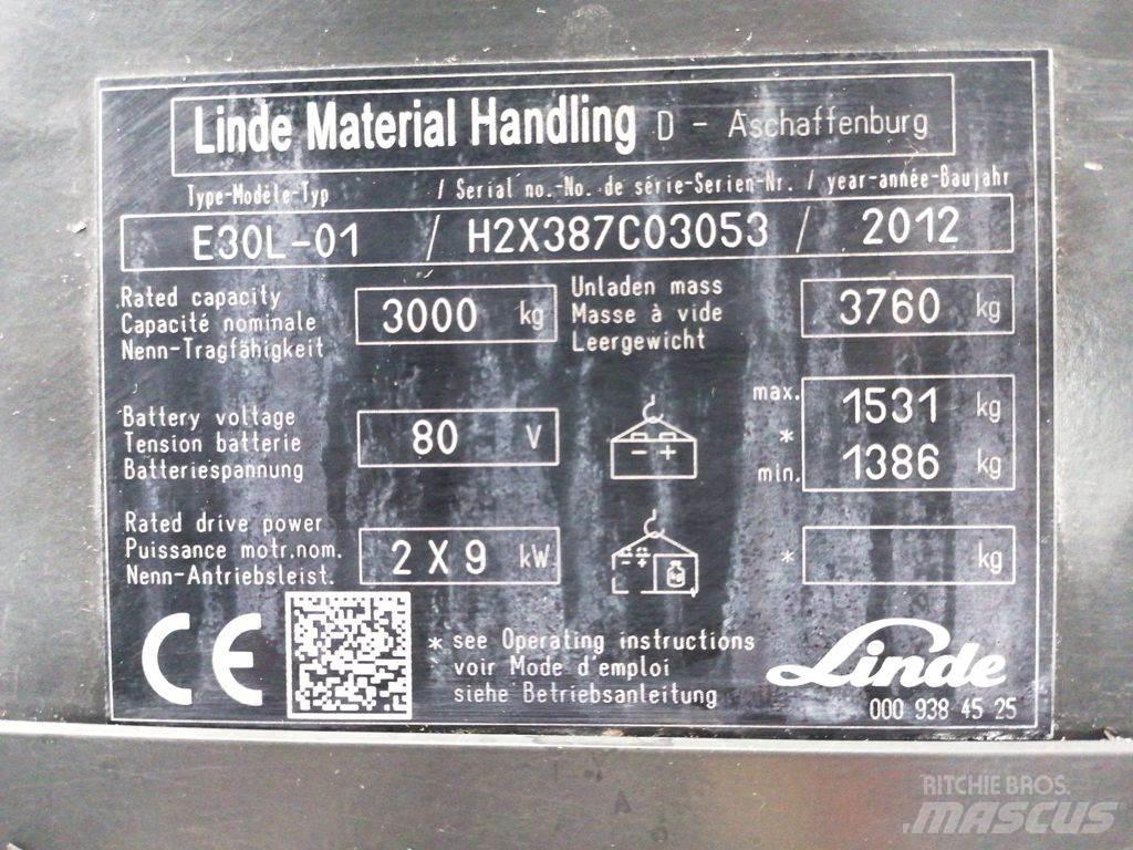 Linde E30L-01 Električni viljuškari