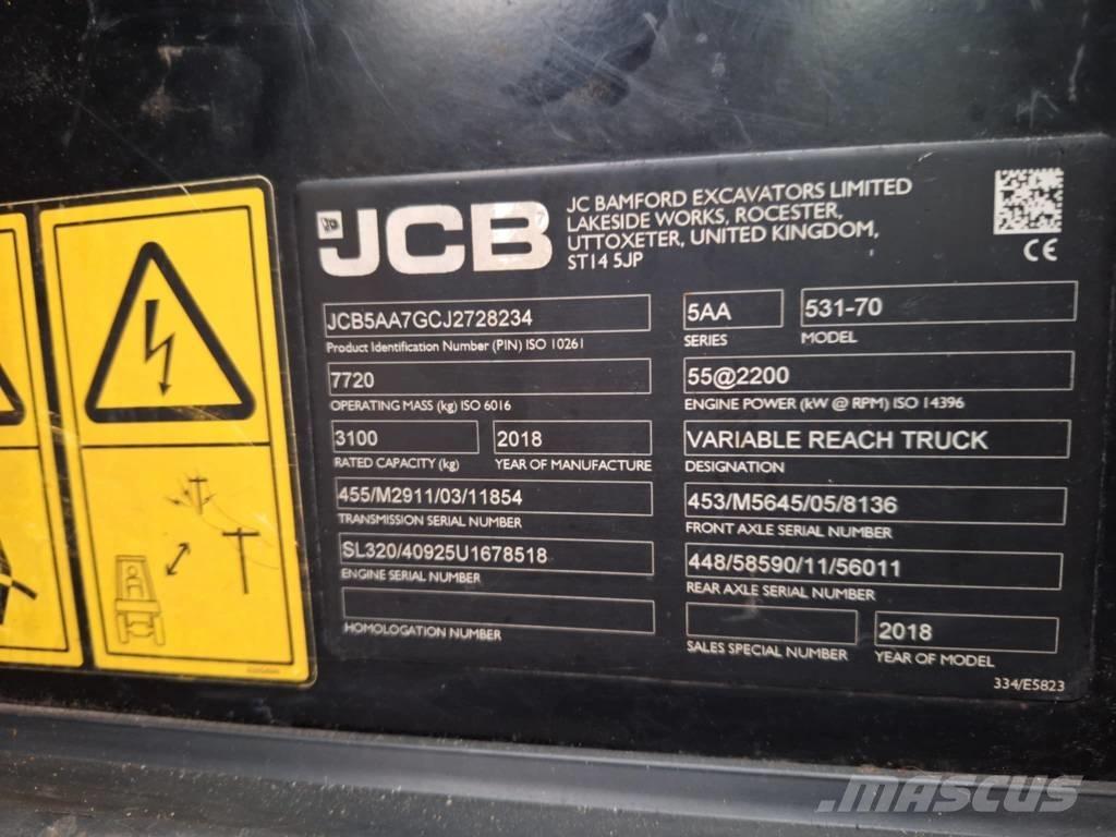 JCB 531-70 Teleskopski viljuškari