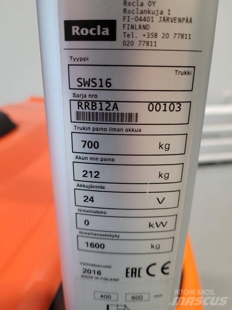 Rocla SWS 16 Ručni električni viljuškar