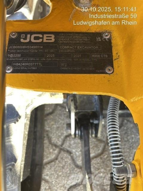 JCB 8008CTS Mini bageri < 7t