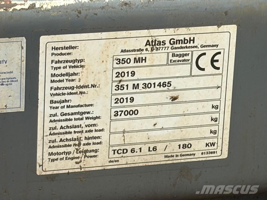 Atlas 350MH Bageri za prenos primarnih/sekundarnih sirovina