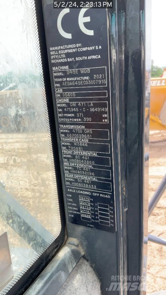 Bell B45E Zglobni damperi