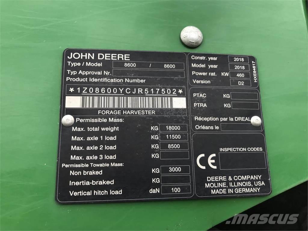 John Deere 8600 Mašine za stočnu hranu sa sopstvenim pogonom